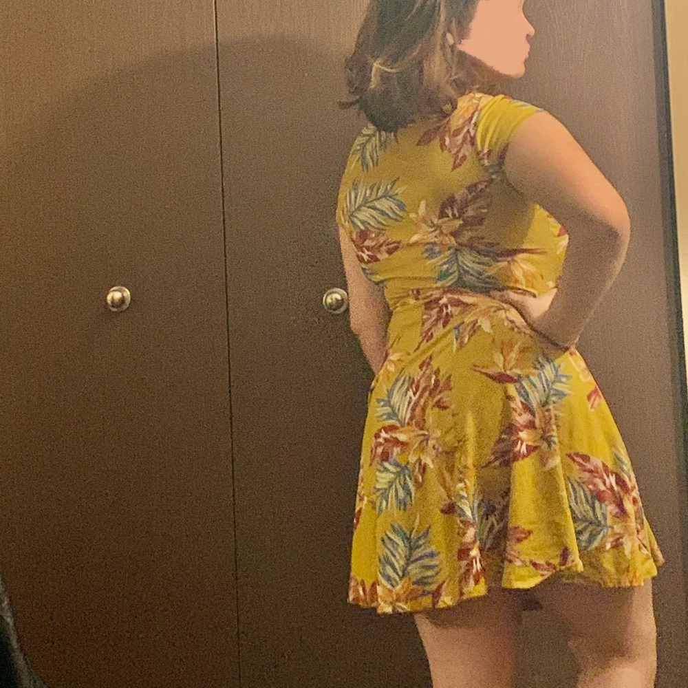 Bonded, medium mustard yellow dress